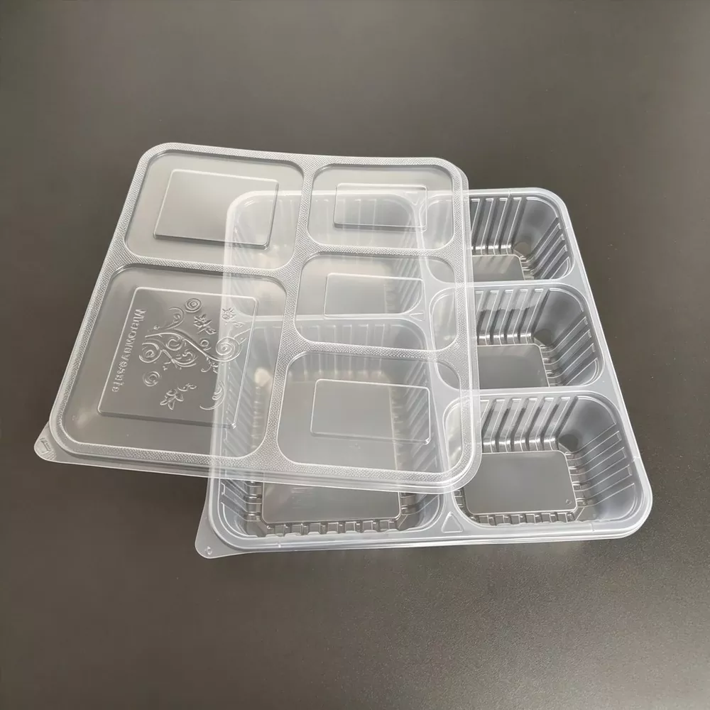 再利用可能なコンパートメント付きプラスチック製ランチボックス
